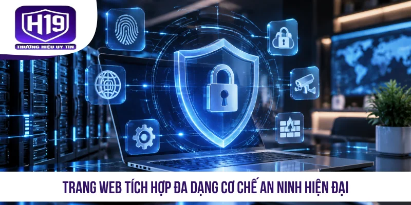 Trang web tích hợp đa dạng cơ chế an ninh hiện đại